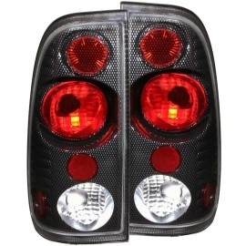 Anzo 211064 - G2 Tail Lights (Carbon Fiber Look Housing, Clear / Red Lens)