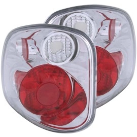 Anzo 211068 - G2 Tail Lights (Chrome Housing, Clear / Red Lens)