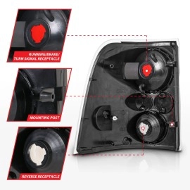 Anzo 211081 - Tail Lights (Black Housing, Clear Lens)