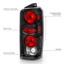 Anzo 211103 - Tail Lights (Black Housing, Clear / Red Lens)