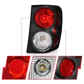 Anzo 211105 - Tail Lights (Black Housing, Clear / Red Lens)