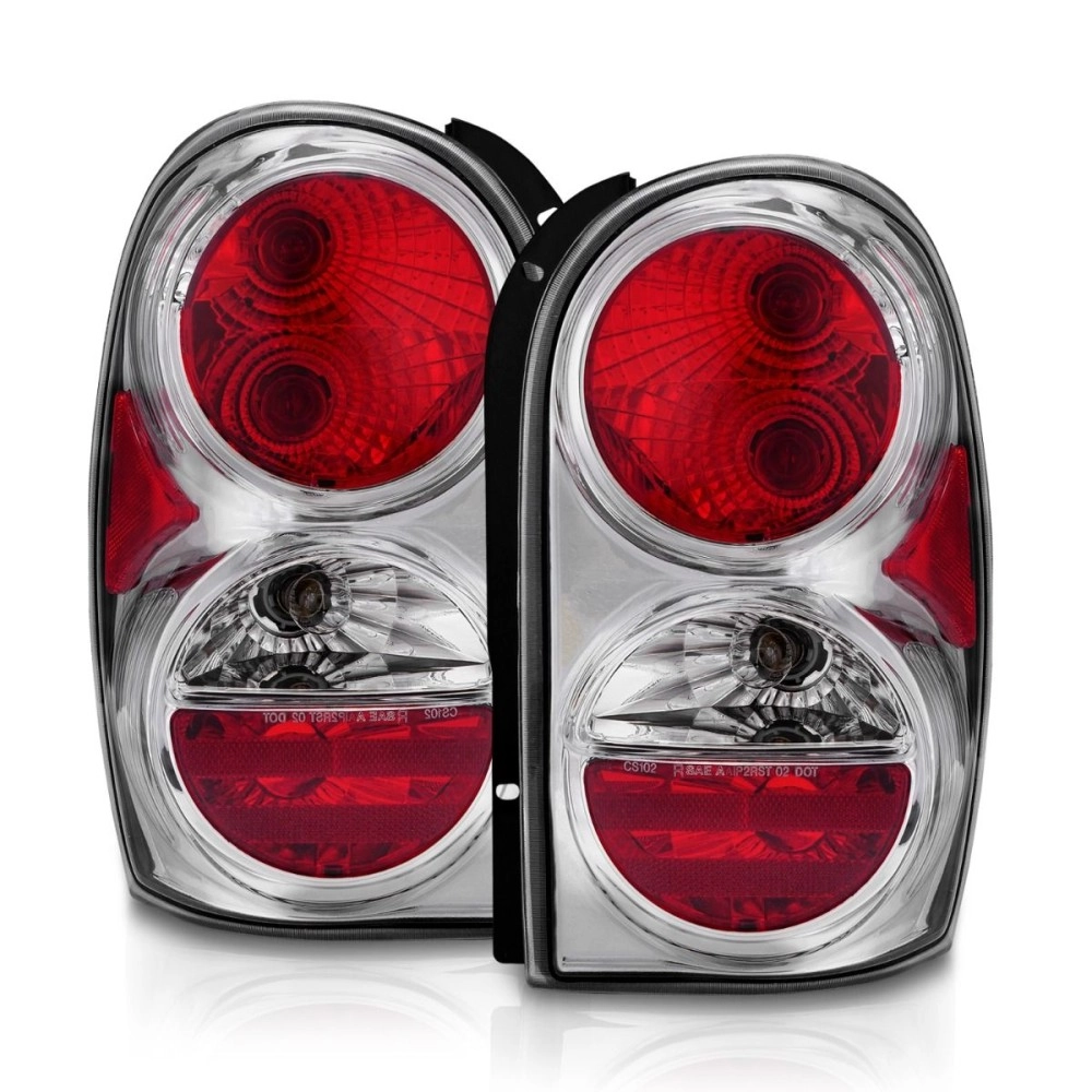 Anzo 211106 - Tail Lights (Chrome Housing, Clear / Red Lens)