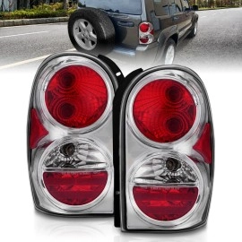 Anzo 211106 - Tail Lights (Chrome Housing, Clear / Red Lens)