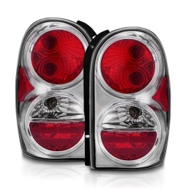 Anzo 211106 - Tail Lights (Chrome Housing, Clear / Red Lens)