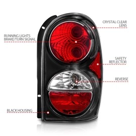 Anzo 211108 - Tail Lights (Black Housing, Clear / Red Lens)