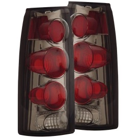 Anzo 211155 - 3D Style Tail Lights (Chrome Housing, Red / Smoke Lens)
