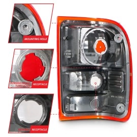 Anzo 211182 - OE Style Tail Lights (Chrome Housing, Clear / Red Lens)