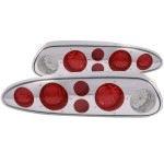 Anzo 221011 - Tail Lights (Chrome Housing, Clear / Red Lens)