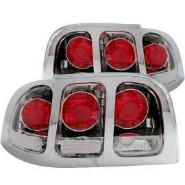 Anzo 221018 - Tail Lights (Chrome Housing, Clear / Red Lens)
