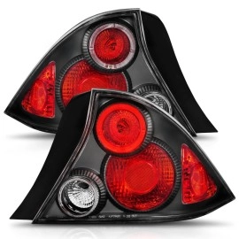 Anzo 221046 - Tail Lights w/ Halo (Black Housing, Clear / Red Lens)