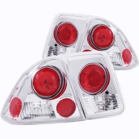 Anzo 221047 - Tail Lights (Chrome Housing, Clear / Red Lens)