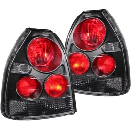 Anzo 221065 - Tail Lights (Black Housing, Clear / Red Lens)
