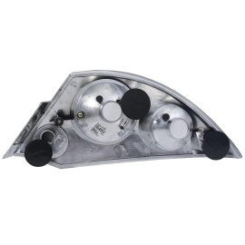 Anzo 221080 - Tail Lights (Chrome Housing, Clear / Red Lens)
