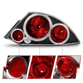 Anzo 221081 - Tail Lights (Black Housing, Clear / Red Lens)