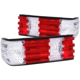 Anzo 221132 - Tail Lights (Chrome Housing, Clear / Red Lens)