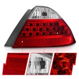 Anzo 221143 - Tail Lights (Chrome Housing, Clear / Red Lens)
