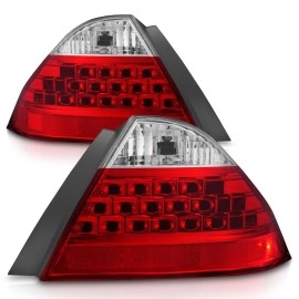 Anzo 221143 - Tail Lights (Chrome Housing, Clear / Red Lens)