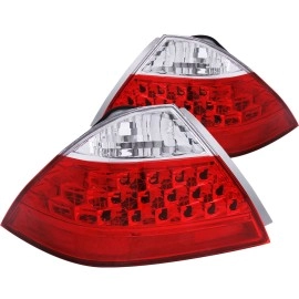 Anzo 221143 - Tail Lights (Chrome Housing, Clear / Red Lens)