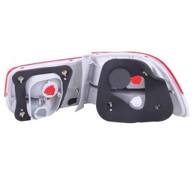 Anzo 221147 - Tail Lights (Chrome Housing, Clear / Red Lens)