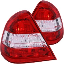 Anzo 221157 - Tail Lights (Chrome Housing, Clear / Red Lens)