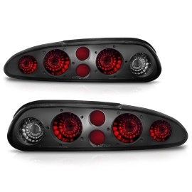 Anzo 221175 - Tail Lights (Chrome Housing, Red / Smoke Lens)