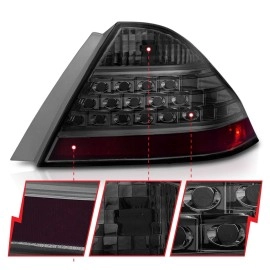 Anzo 221192 - Tail Lights (Chrome Housing, Smoke Lens)