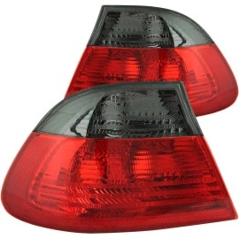 Anzo 221202 - Tail Lights (Chrome Housing, Red / Smoke Lens)