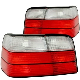 Anzo 221216 - Tail Lights (Chrome Housing, Clear / Red Lens)