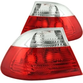 Anzo 221217 - Tail Lights (Chrome Housing, Clear / Red Lens)