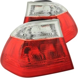 Anzo 221218 - Tail Lights (Chrome Housing, Clear / Red Lens)