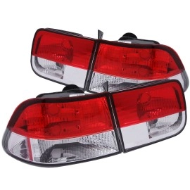 Anzo 221222 - Tail Lights (Chrome Housing, Clear / Red Lens)