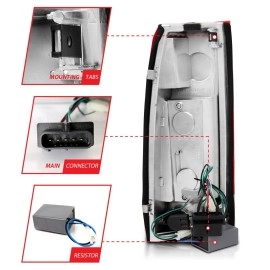 Anzo 311004 - G2 LED Tail Lights (Chrome Housing, Clear / Red Lens)