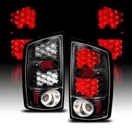 Anzo 311018 - LED Tail Lights (Black Housing, Clear Lens)