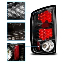 Anzo 311018 - LED Tail Lights (Black Housing, Clear Lens)