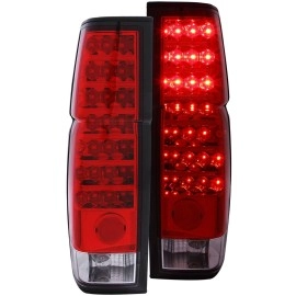 Anzo 311034 - LED Tail Lights (Chrome Housing, Clear / Red Lens)
