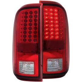 Anzo 311050 - LED Tail Lights (Chrome Housing, Clear / Red Lens)