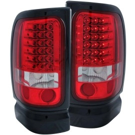Anzo 311052 - LED Tail Lights (Chrome Housing, Clear / Red Lens)