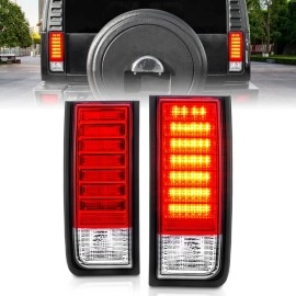 Anzo 311068 - LED Tail Lights (Chrome Housing, Clear / Red Lens)