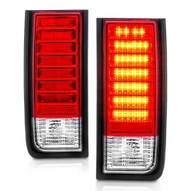 Anzo 311068 - LED Tail Lights (Chrome Housing, Clear / Red Lens)