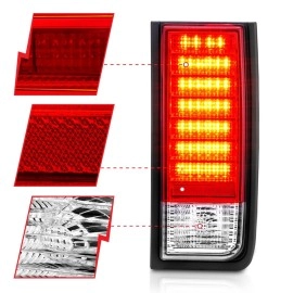 Anzo 311068 - LED Tail Lights (Chrome Housing, Clear / Red Lens)