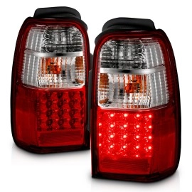 Anzo 311070 - LED Tail Lights (Chrome Housing, Clear / Red Lens)