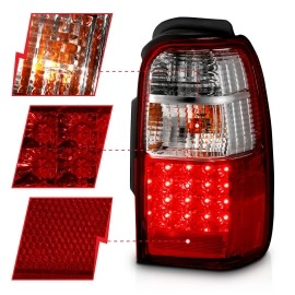 Anzo 311070 - LED Tail Lights (Chrome Housing, Clear / Red Lens)
