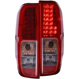 Anzo 311071 - LED Tail Lights (Chrome Housing, Clear / Red Lens)