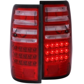 Anzo 311095 - LED Tail Lights (Chrome Housing, Clear / Red Lens)