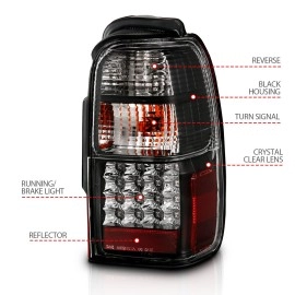 Anzo 311099 - LED Tail Lights (Black Housing, Clear Lens)