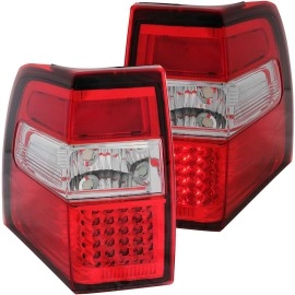 Anzo 311108 - LED Tail Lights (Chrome Housing, Clear / Red Lens)