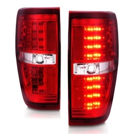 Anzo 311139 - LED Tail Lights (Chrome Housing, Clear / Red Lens)