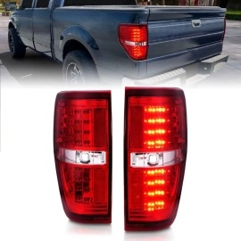 Anzo 311139 - LED Tail Lights (Chrome Housing, Clear / Red Lens)