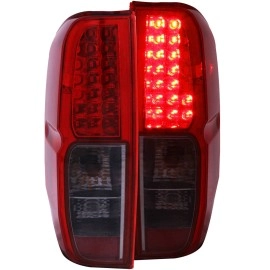 Anzo 311174 - LED Tail Lights (Chrome Housing, Red / Smoke Lens)