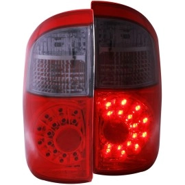 Anzo 311177 - LED Tail Lights (Chrome Housing, Red / Smoke Lens)